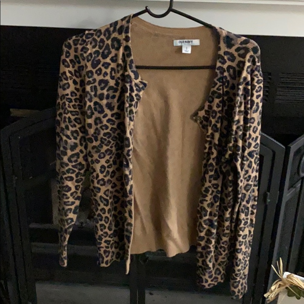Old navy leopard cardigan